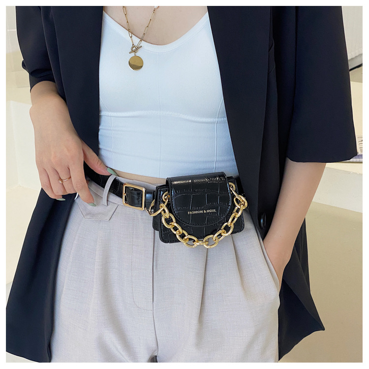 Fashion Stone Pattern Mini Chain Small Waist Bag Wholesale Nihaojewelry display picture 11