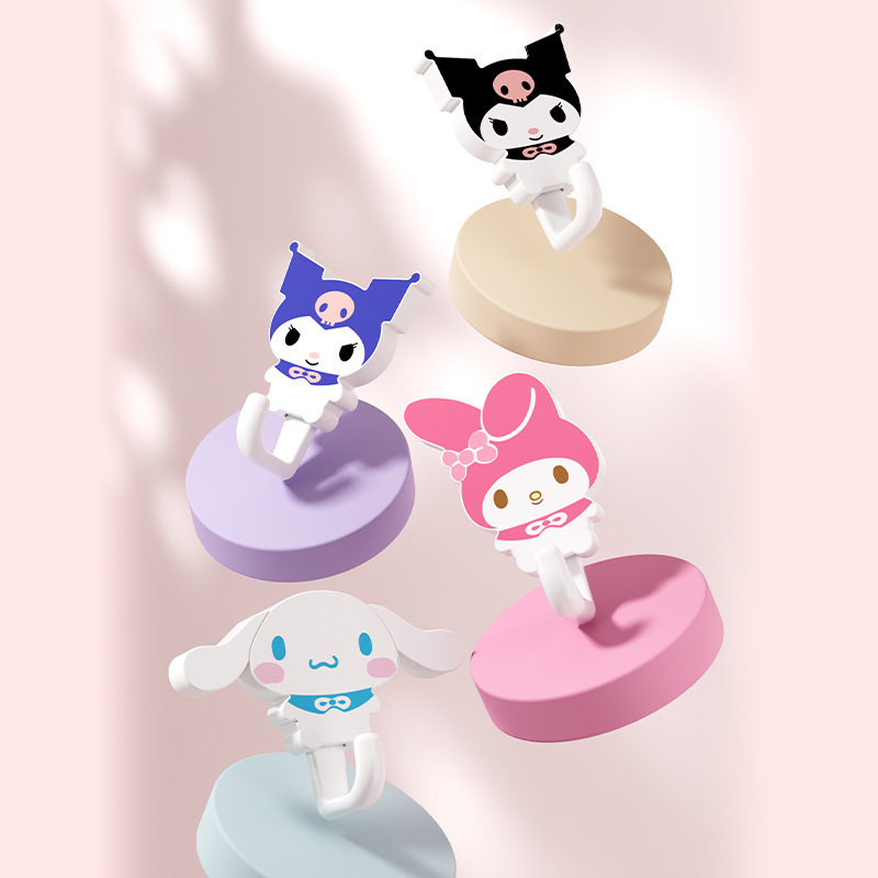 Cute melody punch-free cartoon hook toilet bathroom strong adhesive wall kitchen seamless wall Cute melody punch-free cartoon hook toilet bathroom strong adhesive wall kitchen seamless wall