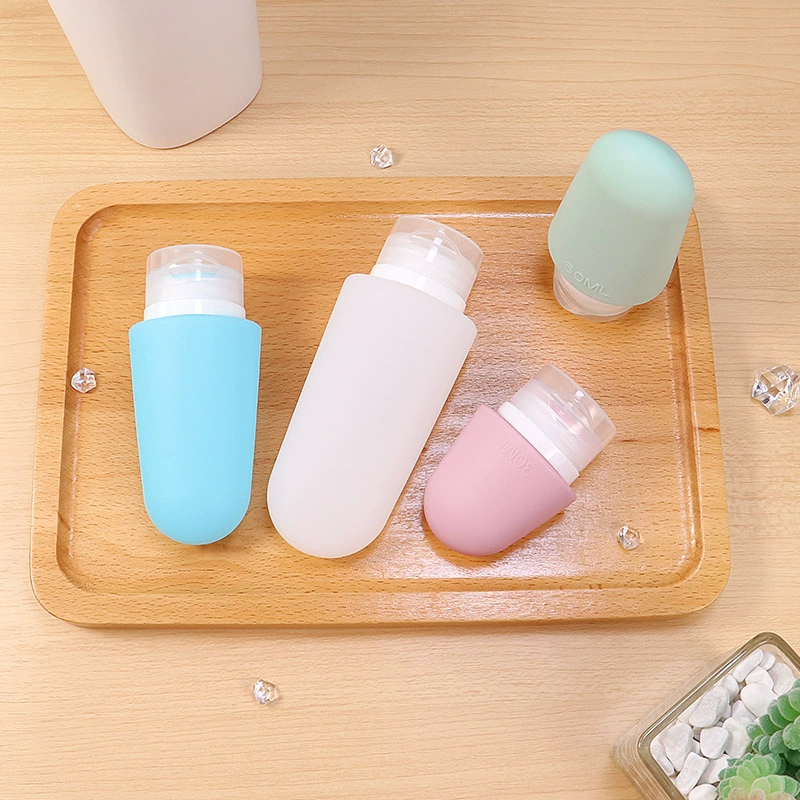 Silicone bottle for traveling, handheld lotion, storage system, hermetic container, fall protection