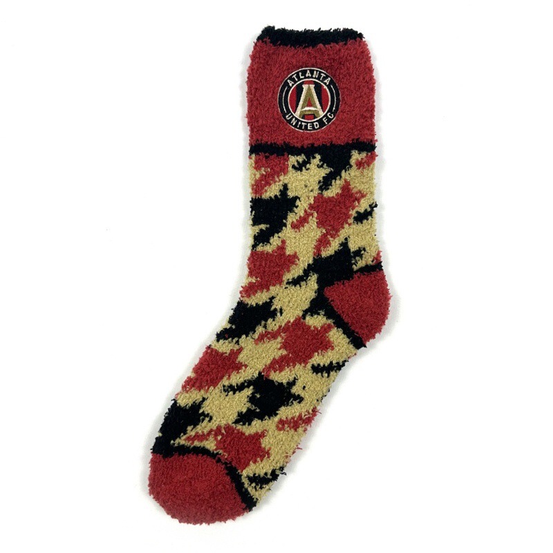 Stuffed Socks Men's Winter Warm Soft Plaid Fluffy Socks Coral Fleece Jacquard Home Sleep Slippers Socks