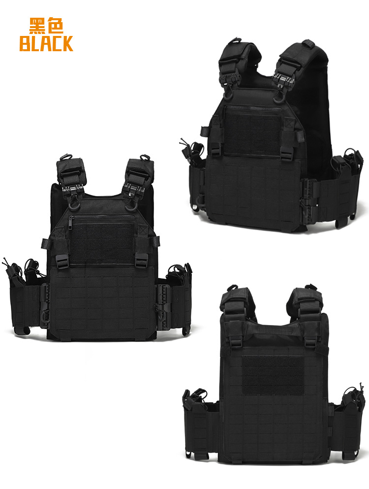 Chaleco táctico de liberación rápida MOLLE de corte láser compuesto 1000D