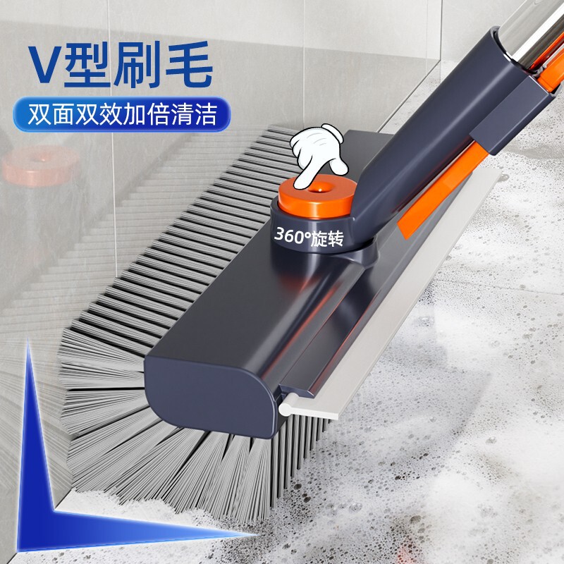 Bathroom Floor Brush Household Brush Long Handle Floor Seam Brush Dual-Purpose Large Hand-Free Washable Floor Brush Hard Bristle Gap Brush Bathroom Floor Brush Household Brush Long Handle Floor Seam Brush Dual-Purpose Large Hand-Free Washable Floor Brush Hard Bristle Gap Brush