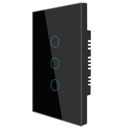 US Standard Single-Wire Wall Touch Switch with Glass Panel for Home, Hotel, and Villa Smart Light Switch