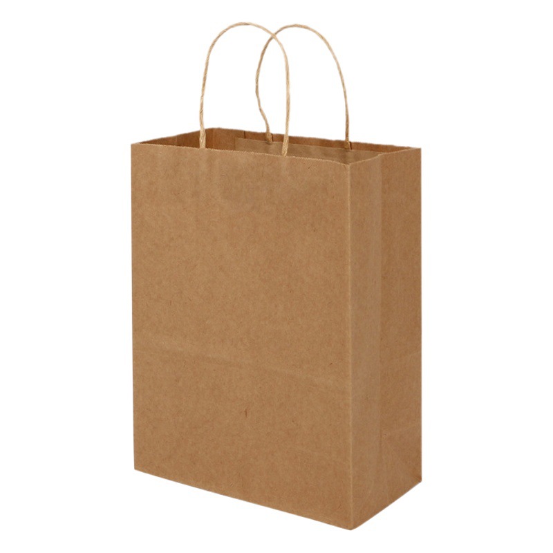 Suministro de fábrica de bolsas de papel kraft, té con leche, café, comida ligera, bolsas de papel para llevar, pan tostado al por mayor