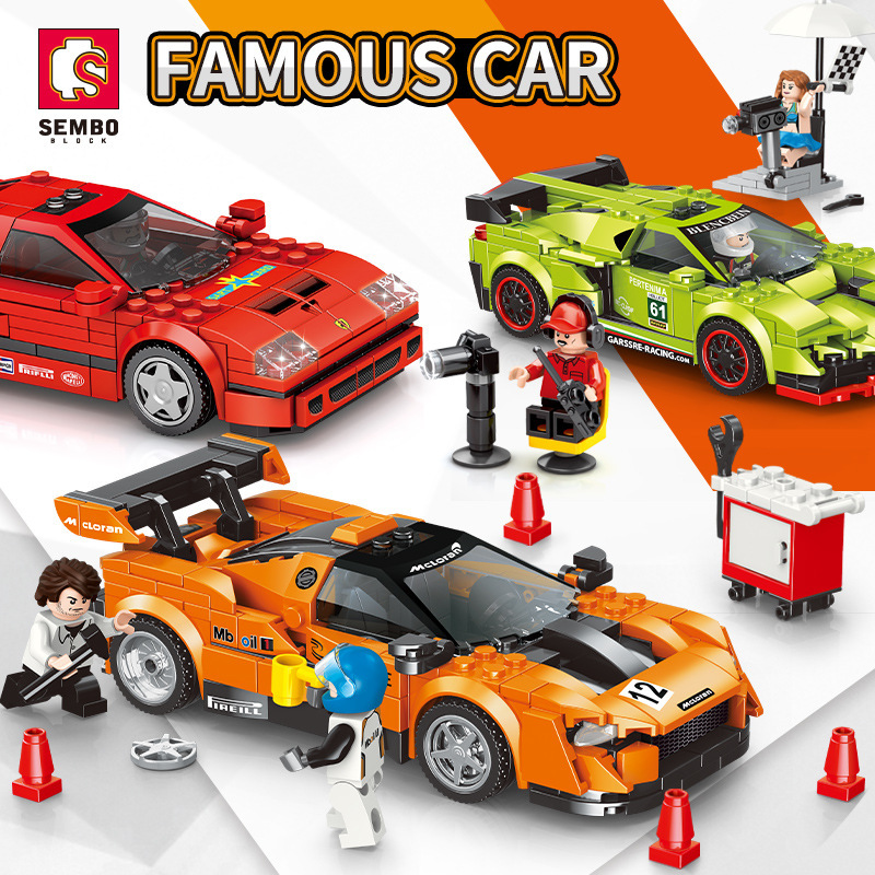Senbao Building Blocks Endurance Racing sports car Travel Off-Road Car Assembly Model Boy Assembled Assembled Toy Gift