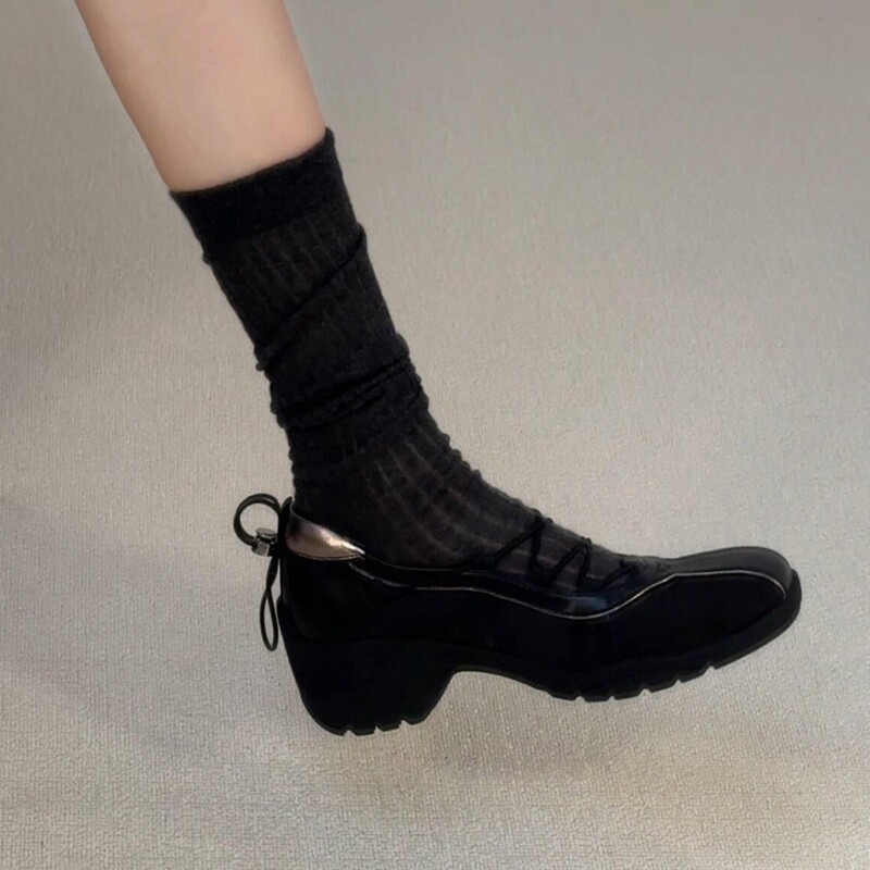 Lan Gui Edition~ Genuine Leather Thick-Soled Height-Increasing Casual Sports Ballet Shoes for Women, New Lace-Up Shallow Mary Jane Shoes Lan Gui Edition~ Genuine Leather Thick-Soled Height-Increasing Casual Sports Ballet Shoes for Women, New Lace-Up Shallow Mary Jane Shoes