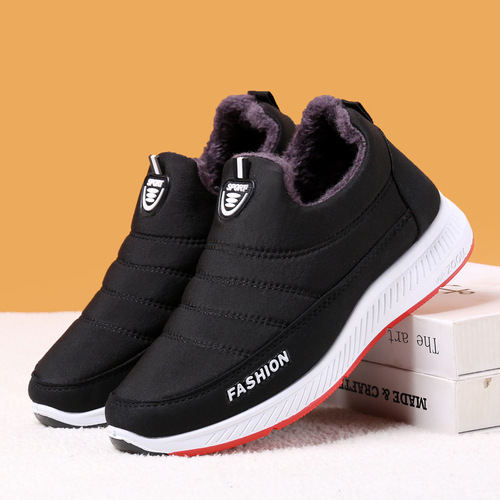 Cotton shoes for women  winter plus velvet warm mom shoes casual old Beijing cloth shoes thickened anti-slip waterproof snow boots