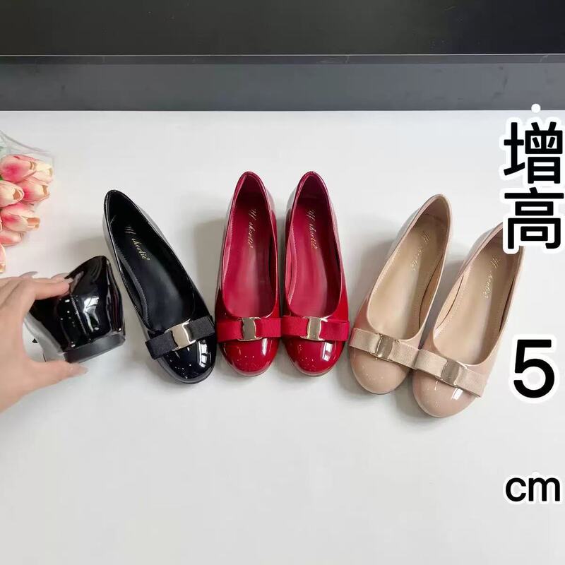 Fashion New Bow Heel Shoes for Women 2025 Summer Temperament Comfortable Inner Heightening Soft Sole