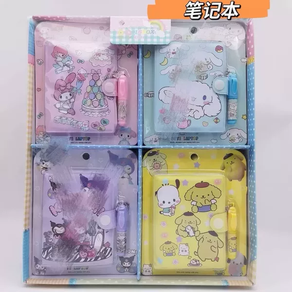 Student Notebook Cartoon Notebook Cute Kidsren's Stationery Prizes Note Notes Notebook with Ballpoint Pen Set