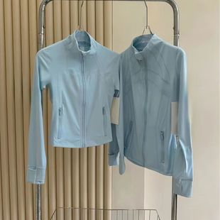 New Vertical Collar Slim Quick-drying Yoga Jacket Long-sleeved Short Yoga Jacket Women's High-stretch Sports Top