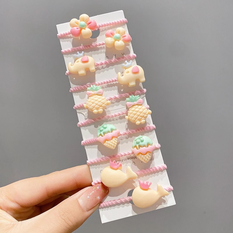 La cuerda del pelo del bebé de las muchachas de la banda de goma de los niños no lastima el pelo Los accesorios del pelo del pulgar del tamaño pequeño atan la banda de goma del pelo