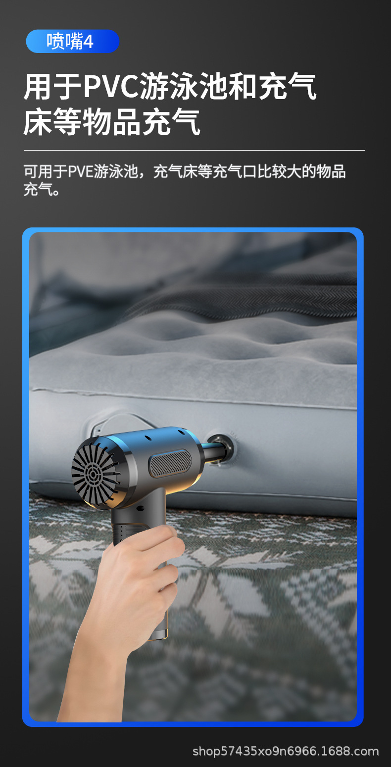 Four-In-One Wireless Car Vacuum Cleaner with Blowing, Suction, Pumping, and Charging Functions, Ultra-Powerful Suction, Dual-Use for Car and Home, Handheld Small Vacuum Cleaner