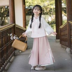 女童汉服春夏款2025新中式套装小女孩唐装国风儿童古装古风民国装