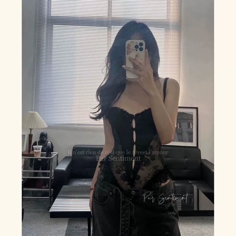 Par Sentiment [Черный лебедь] Кружевной атласный лотос с стальным кольцом для секса