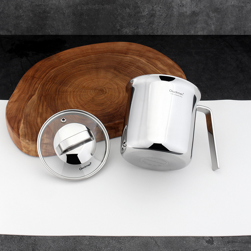 Chockmen Zhuo Deming 18 / 10 olla de leche de acero inoxidable de 11 cm taza de leche caliente 1L