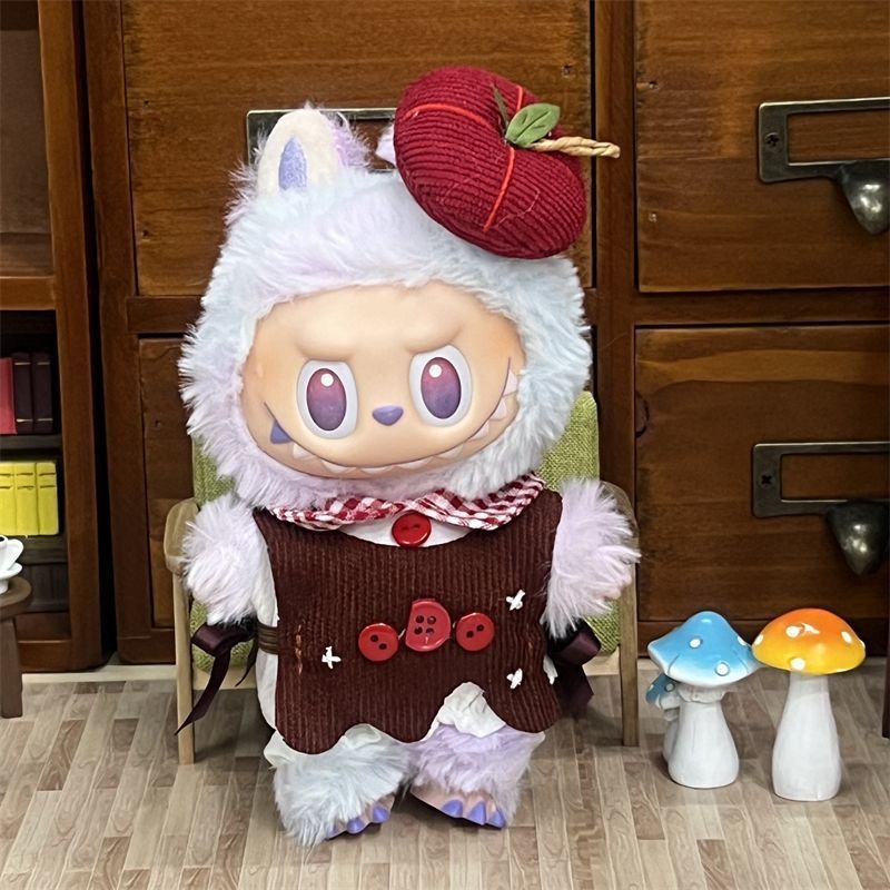 拉布布公仔换装着替衣服labubu一二三代娃衣服裙子背带裤套装超萌|undefined