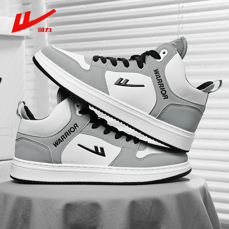 Мужские кроссовки-хайтопы 2025 года, осенние, новые, дышащие, модные, повседневные, в корейском стиле, студенческие, зимние, белые