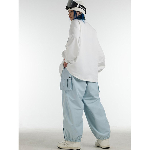 Icebreaker Couple Snowproof Windproof Ski Sweatshirt Loose Men Women Breathable Dual Snowboard Sweatshirt White Ski Sweatshirt Trendy