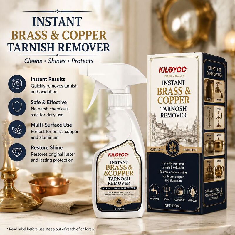 KILOYOO Copper Polishing Cleaner Brass and Copper Rust and Oxidation Remover Spray Metal Renovation and Care Agent KILOYOO Copper Polishing Cleaner Brass and Copper Rust and Oxidation Remover Spray Metal Renovation and Care Agent