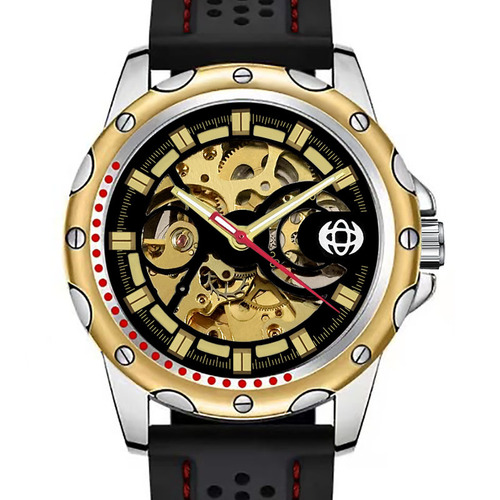 Ancient Camel Men's Watch Men's Automatic Skeleton Mechanical Watch Silicone Strap Sports Fashion Men's Watch Wholesale Delivery