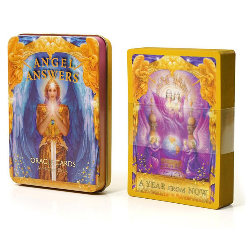 Englische Tarotkarten aus Eisenbox mit Goldprägung, hochwertige Spielkarten, Großhandel, Orakel_voghion.com