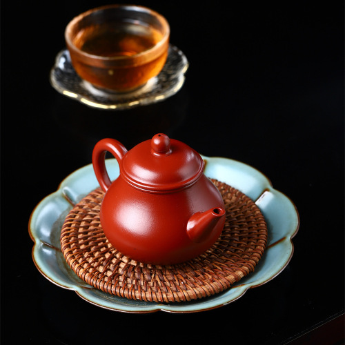 Gaobale horizontal pot manufacturer wholesale Yixing purple clay pot raw ore Dahongpao mud teapot Kungfu tea set on behalf of