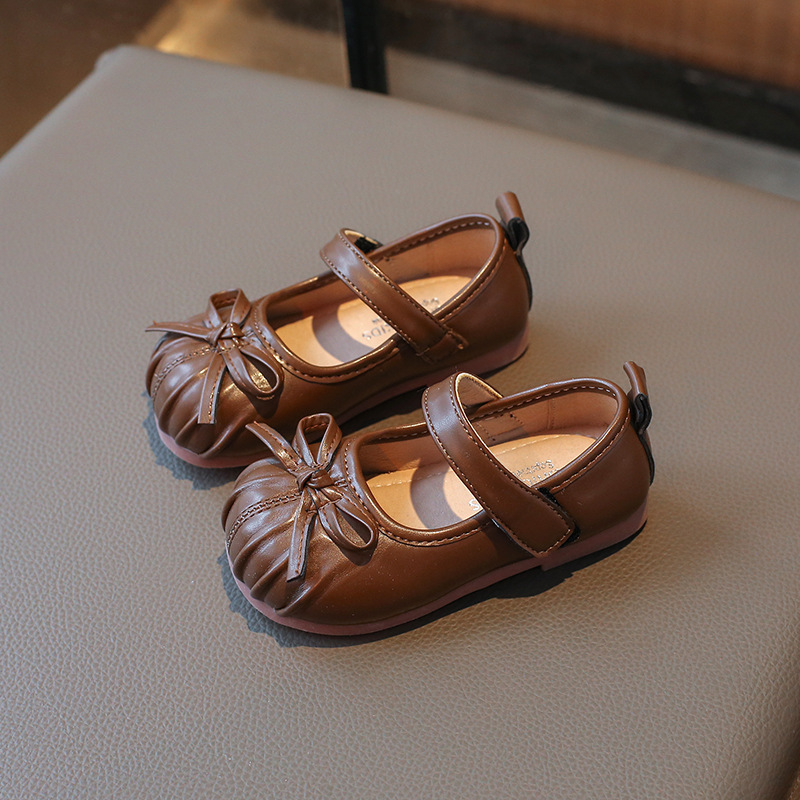 Mocassins en cuir à semelle souple pour filles, style princesse, printemps-automne, chaussures pour bébé à l'unité_voghion.com