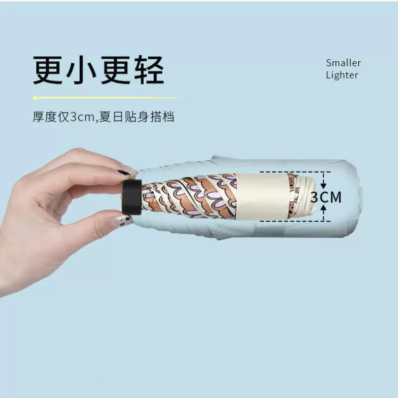Cartoon cute small umbrella solar-powered, sun protection, wholesale