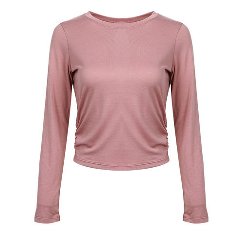 Yuejia Lulu fitness clothing long-sleeved women's spring yoga clothing running quick-drying clothing training back beauty sportswear tops