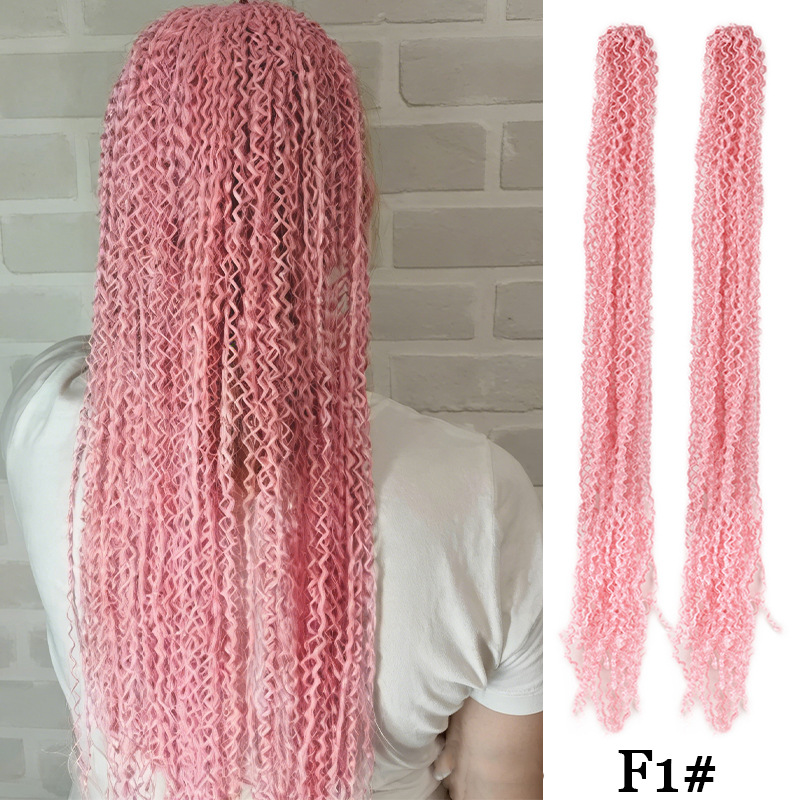 Paquete de una sola pieza Europa y América África delgada tres hebras pelucina aguja de cabello trenzada fibra química monocromática trenza sucia al por mayor