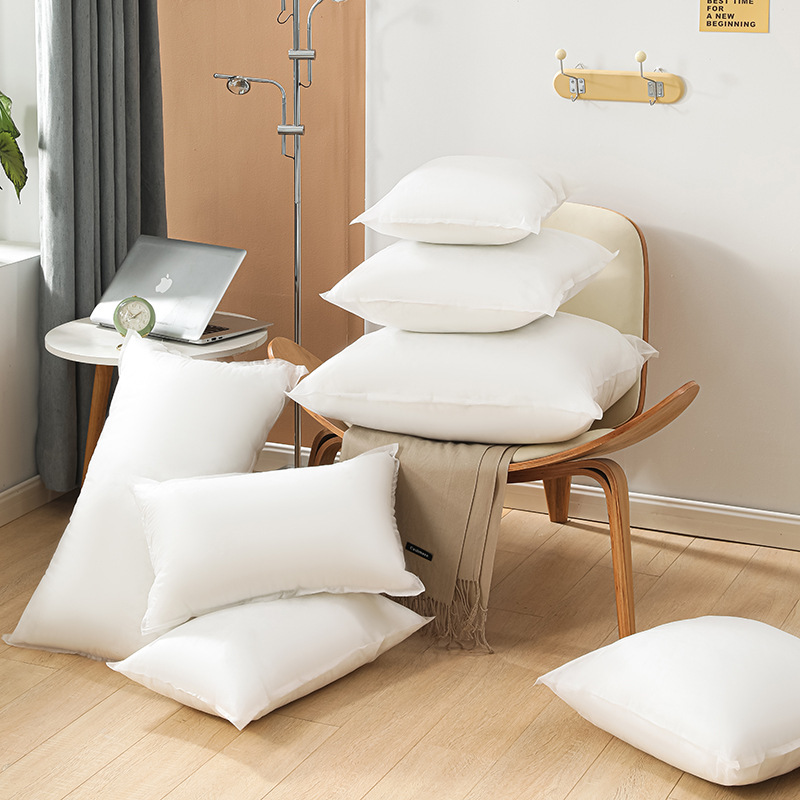 PP棉纯色枕芯汽车沙发坐靠垫真空压缩三维立体枕头芯无纺布抱枕芯