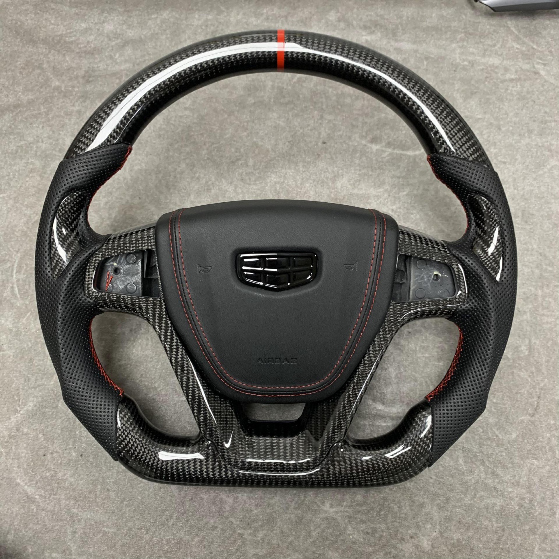 Suitable for Geely Xingrui, Xingyuan, Emgrand, Xingyue L, Galaxy L6, Binyue Carbon Fiber Steering Wheel Modification and Customization