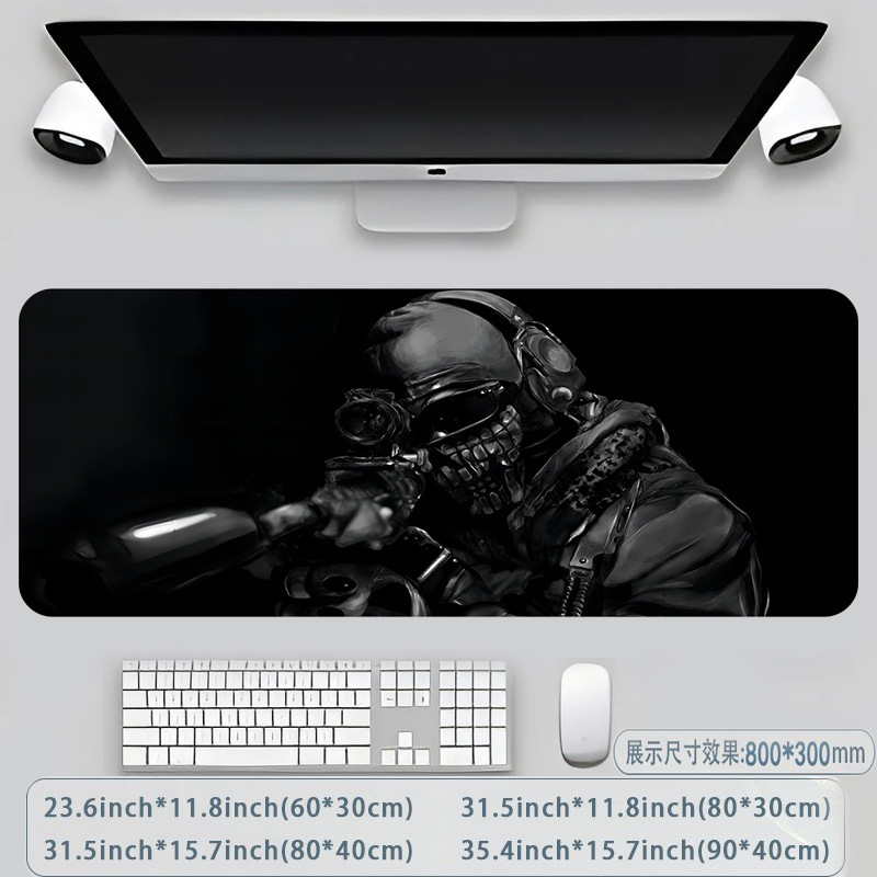 銃アセンブリマウスパッドおもちゃ e スポーツゲーム熱伝達特大オフィスパッド滑り止めエッジロックコンピュータキーボードパッド|undefined