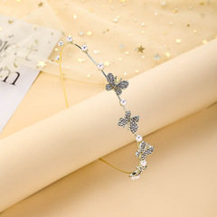 高級感蝴蝶金屬細頭箍網紅2023年夏新款超仙氣質夏季發箍髮飾批發