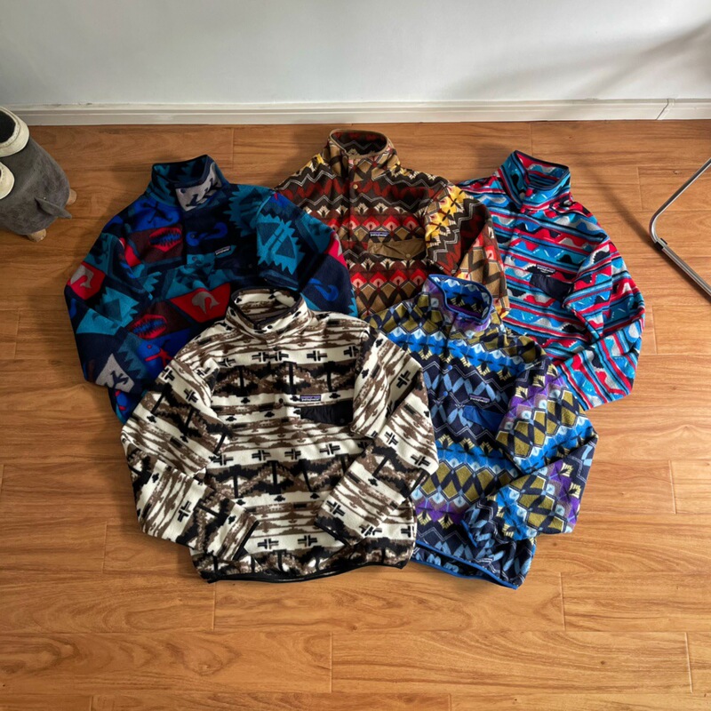 Cross-Border Pata Bata Outdoor Limited Edition Vintage Color Scheme Vintage Workwear Fleece Pullover