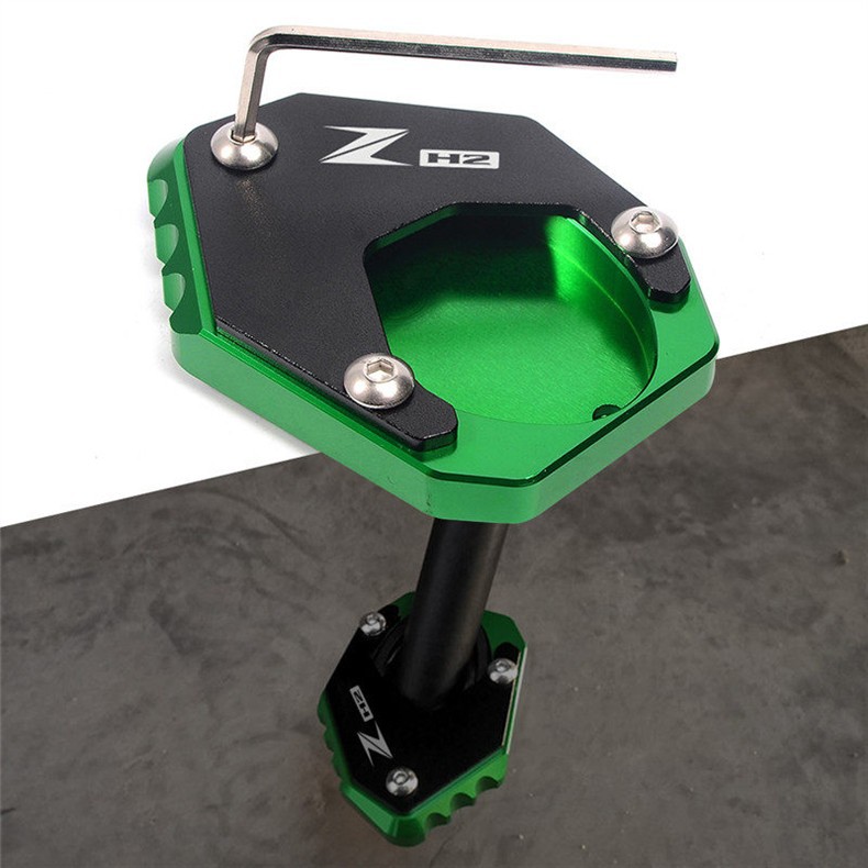Suitable for Kawasaki Zh2 20-23 Modified Cnc Kickstand Enlarger Pad, Small Side Stand Foot Pad Accessories