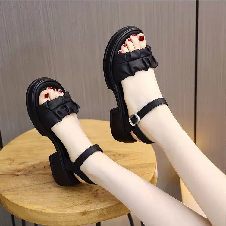  High sandals platform, universal beach footwear for leisure, for teenagers, 2025 years