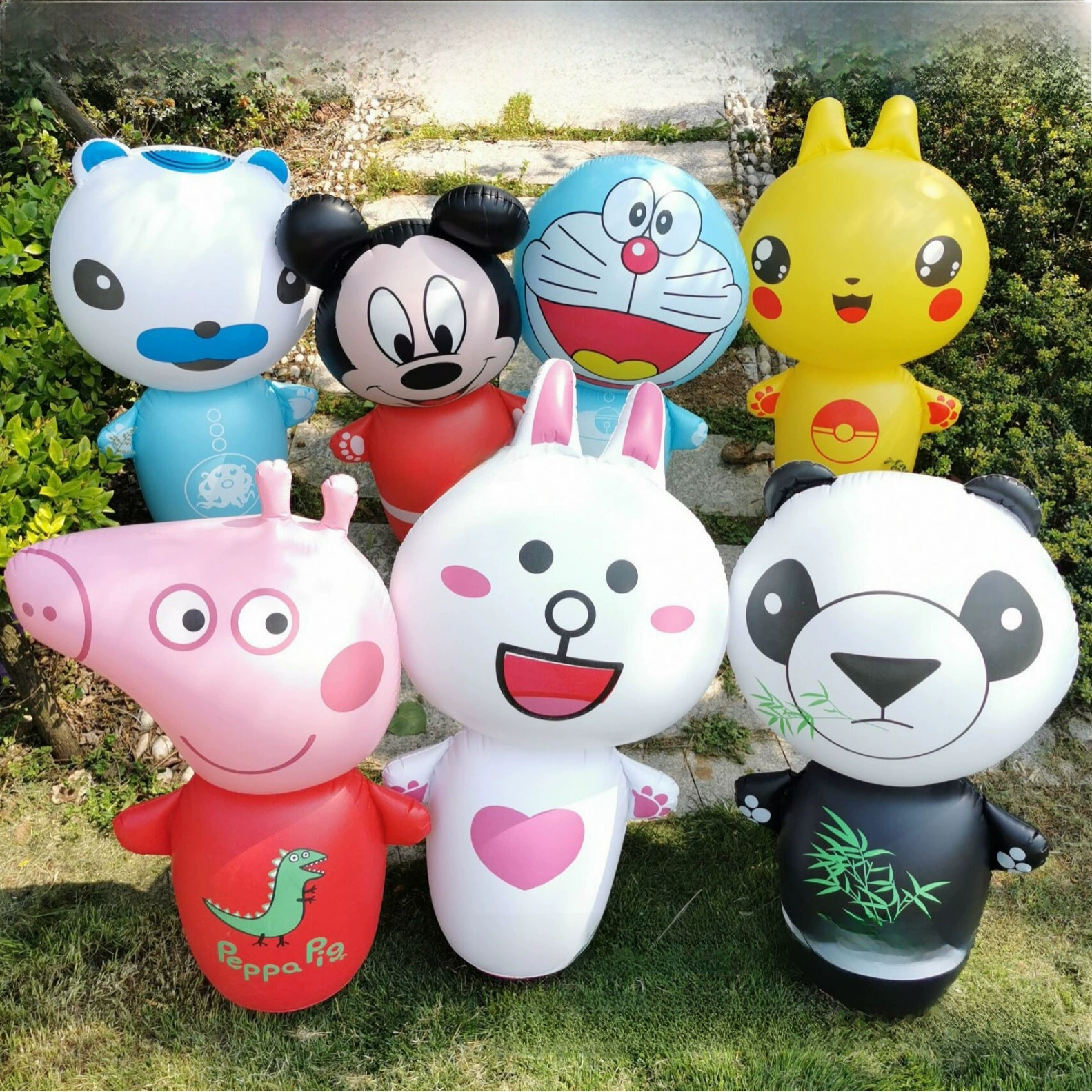 Inflatable toy, plastic percussion instruments PVC, cartoon roly-poly doll