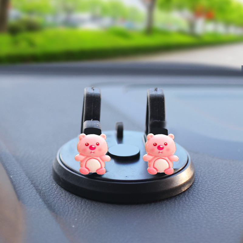 Nuevo adorno de coche de resina linda adorno de pantalla de navegación de consola central de coche de dibujos animados creativo adorno de cabeza