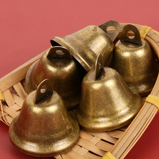 圣诞装饰铃铛寺庙复古开口手摇金属喇叭铃铛钟形铃铛38mm古铜铃铛-阿里巴巴