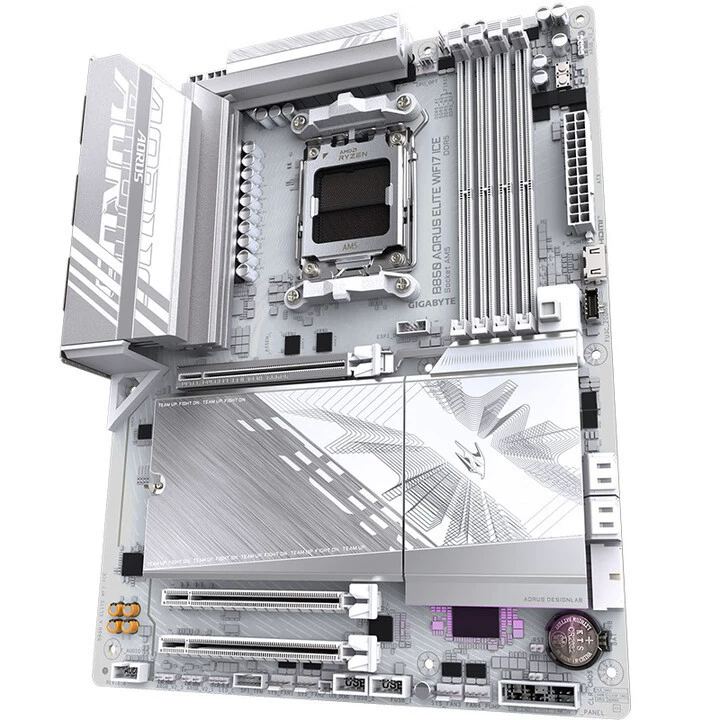 Материнская плата Gigabyte Ice Sculpture B850 AORUS ELITE WIFI7 ICE, большая плата, подходит для 9600X/9700X