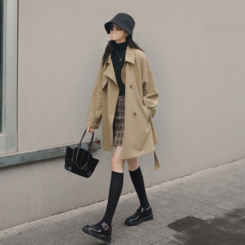 卡其色风衣女中长款2025春秋季新款韩版气质今年流行女士大衣外套