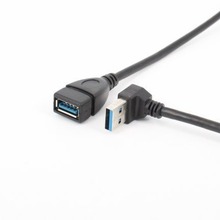 USB延长线 usb3.0公转母弯头数据线 高速USB下弯延长线3.0转接线