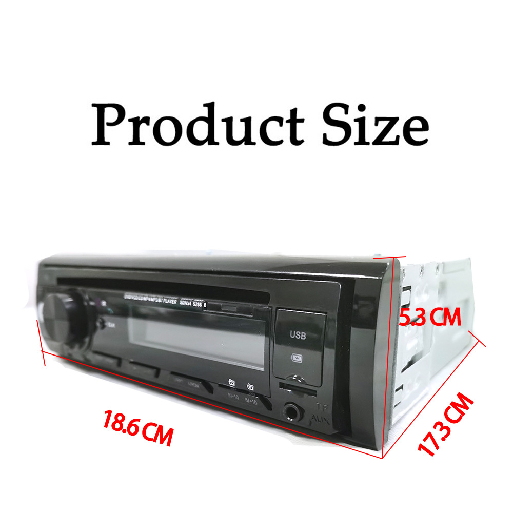 24V Single-DIN Car DVD/CD Player Bluetooth Hands-Free MP3 Stereo FM Radio 5266