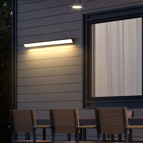 Outdoor Waterproof Modern Minimalist Villa Courtyard Hotel Wall Sconce LED Long Strip Wall Lamp