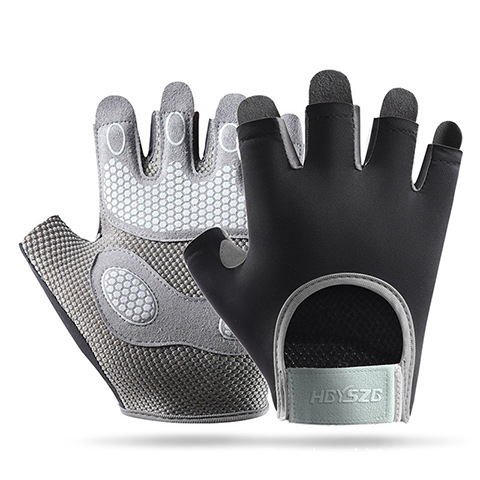 Amazon transfronterizo nuevo guante deportivo de fitness medio dedo ciclismo amortiguador anti-desgaste transpirable anti-deslizante guante anticapullo