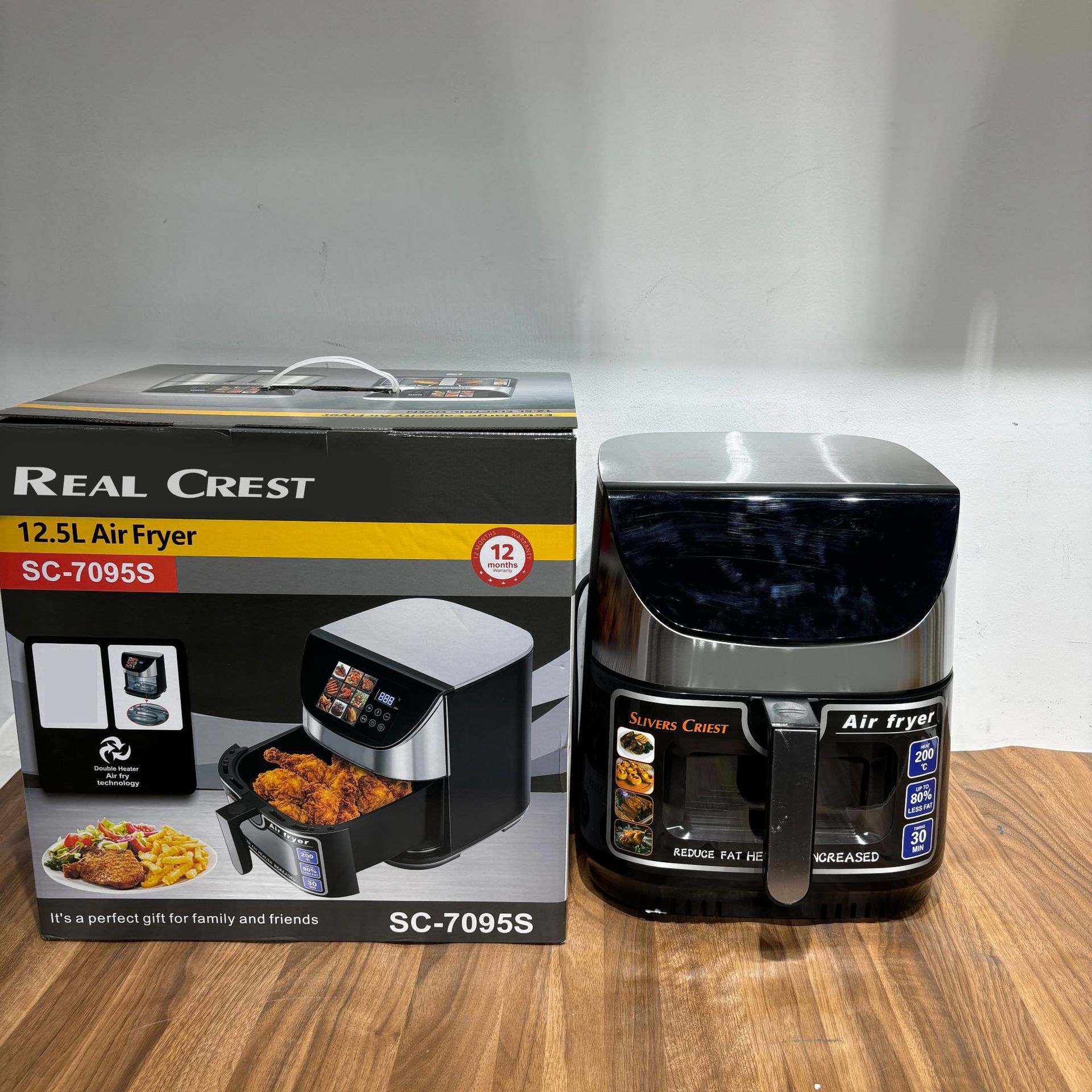 Foreign Trade Export 12.5L Air Fryer Touch Screen Smart Air Fryer 12L Smart Electric Oven Electric Fryer Cross-Border