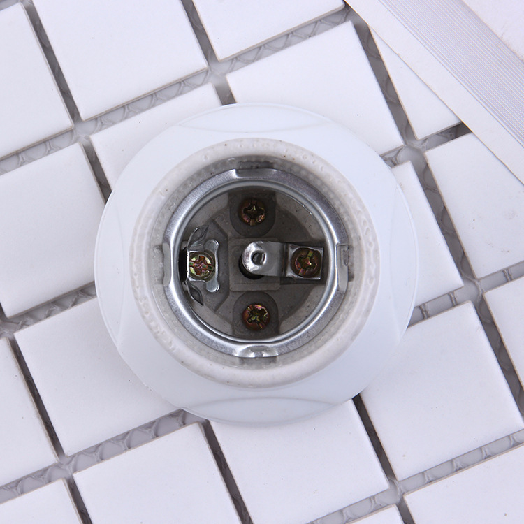 Factory direct supply e27 ceramic screw lamp holder ceramic LED lamp holder home bedroom hanging lamp holder