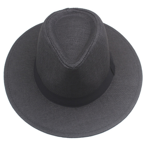 Summer men's wide-brim straw hat sun hat outdoor sun hat women's beach hat foreign trade export Panama hat