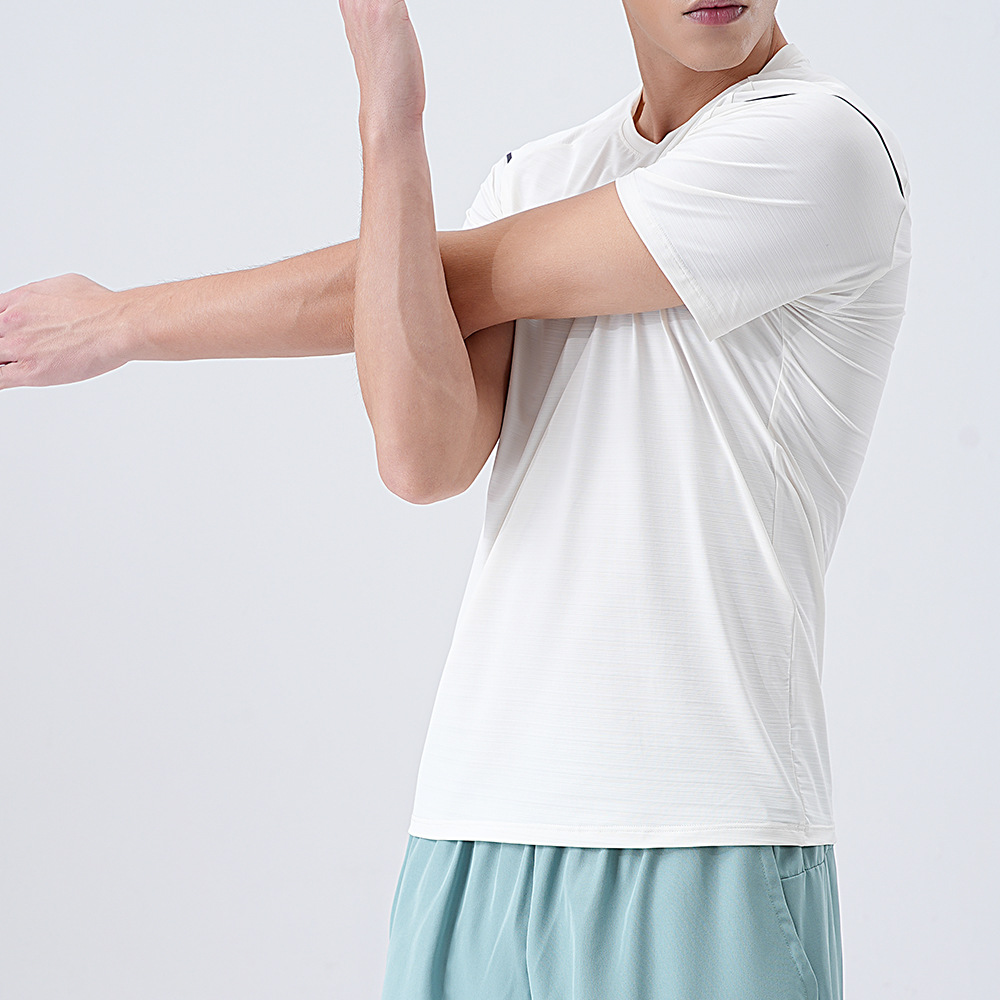 Camiseta deportiva al aire libre de ocio LULU Fitness de secado rápido, manga corta ligera, transpirable, traje de entrenamiento para correr, top elástico, verano